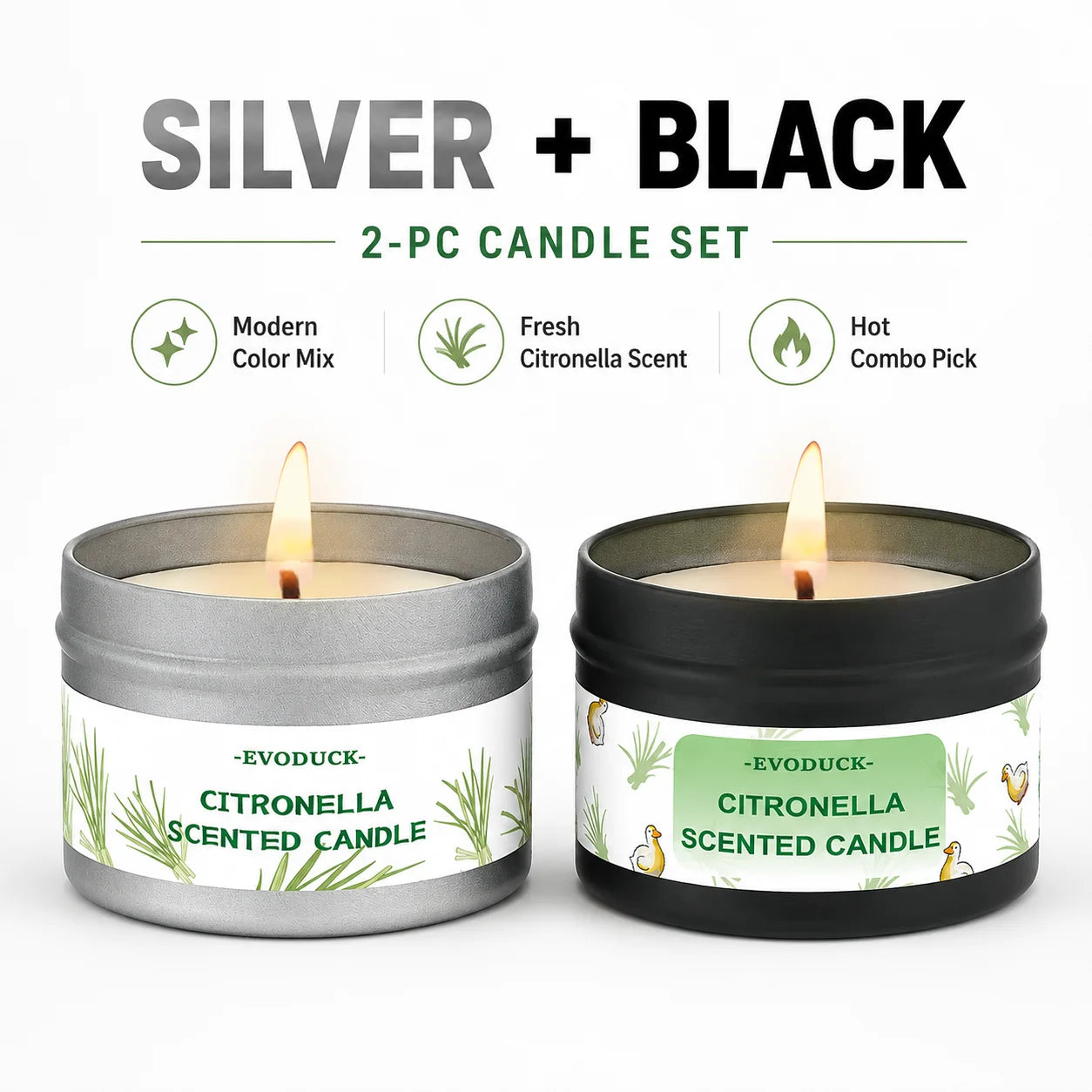 Citronella Candle Outdoor, Fresh Lemongrass Scented Candle for Backyard Patio Garden BBQ Picnic Camping Summer Party Home Decor