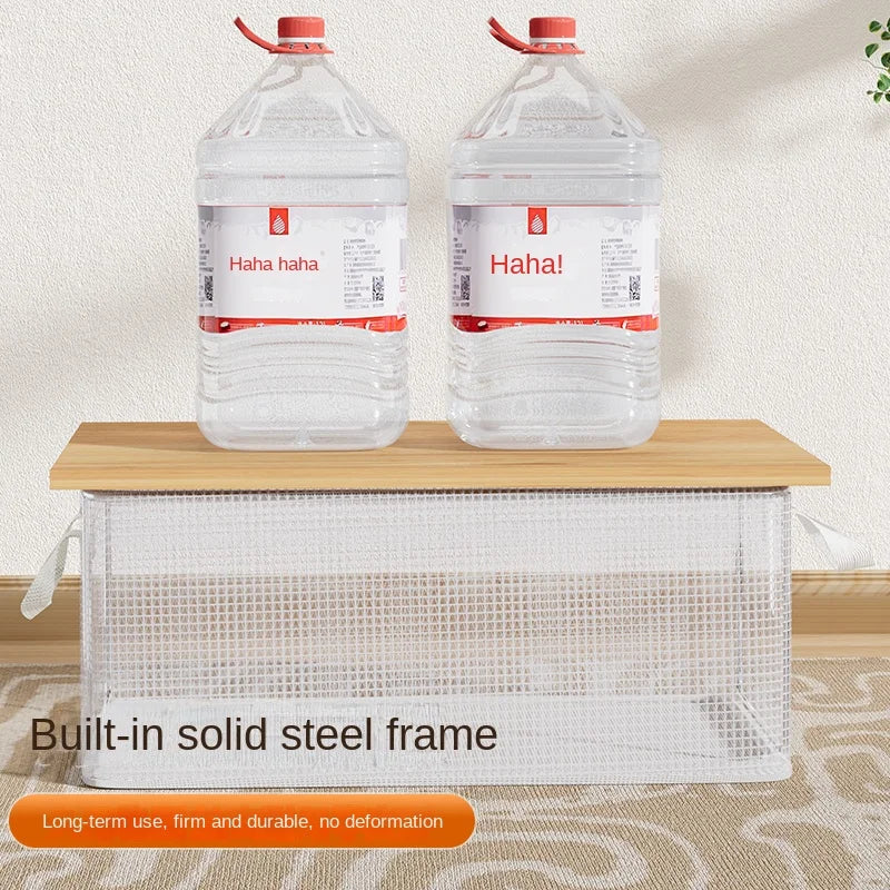 1 Pc Transparent PVC Solid Steel Frame Storage Box,waterproof,underwear Storage Basket,suitable for Home and Dormitory Use