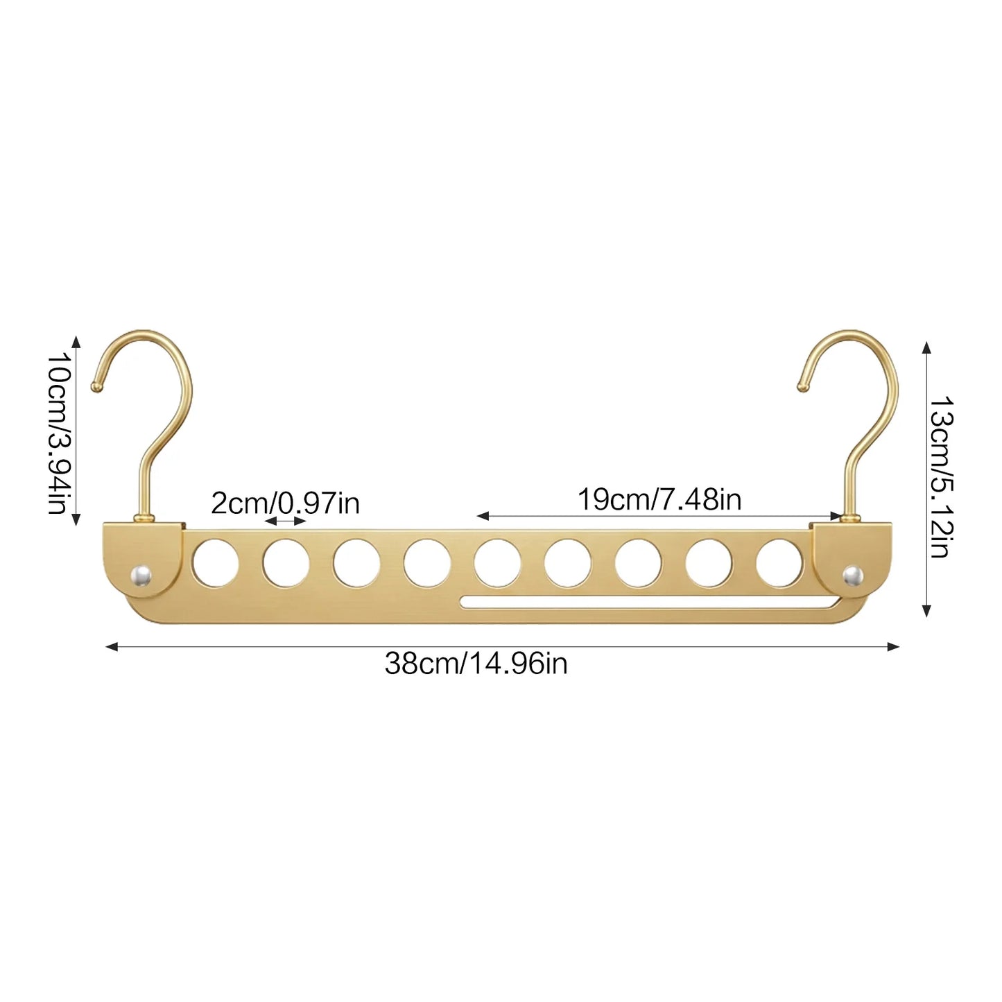 6/7/8 Holes Storage Rack for Clothes Hanger Organizer Foldable Rotatable Metal Hangers Storage Rack Wardrobe Space Saver Hook