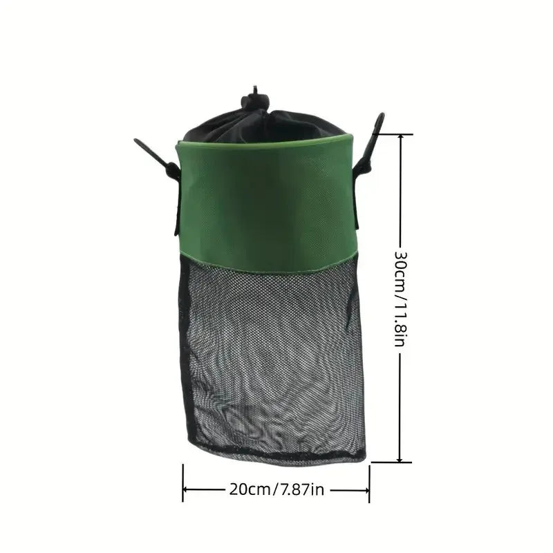 Clothespin Storage Bag Hanging Grid Clothespin Storage Bag Outdoor Drawstring Clothespin Organization Bag Household Supplies