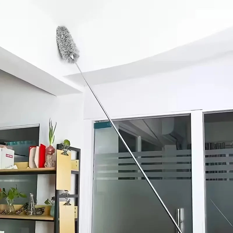 One Piece of a Flexible Handle Microfiber Dust Cleaning Brush, a Retractable Spider Web Sweeper, And a Feather Duster Designed F