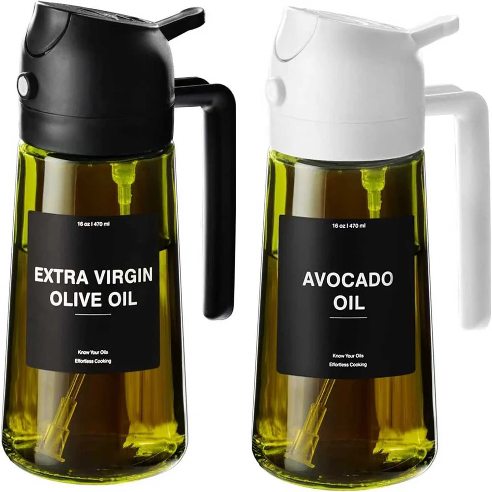 470 ML Oil Sprayer for Cooking, 2-in-1