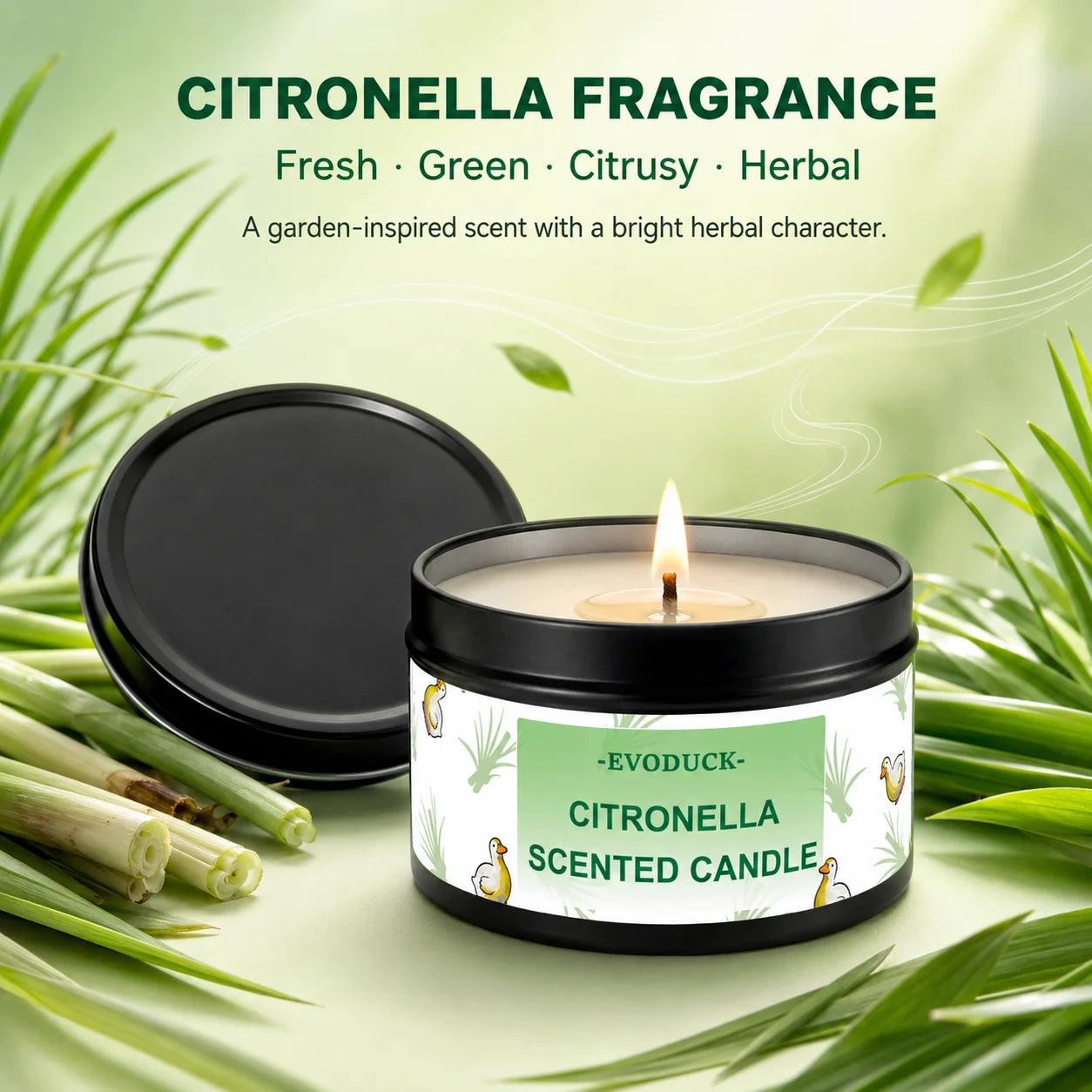 Citronella Candle Outdoor, Fresh Lemongrass Scented Candle for Backyard Patio Garden BBQ Picnic Camping Summer Party Home Decor