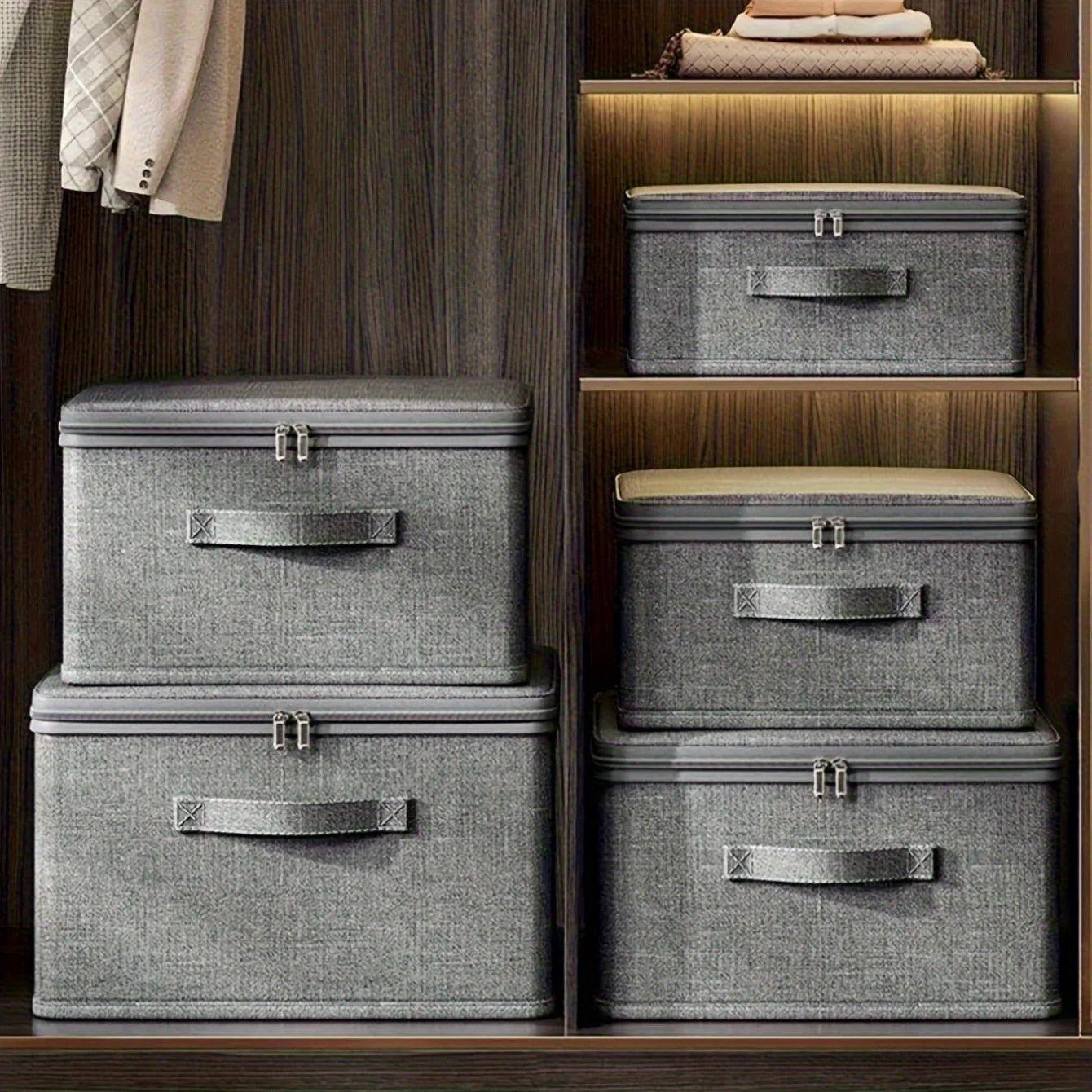 Clothe Organizer Bedroom Storage Box Folding Bedding Socks Underwear Storage Packing Bags Space-Saving for Closet Living Room