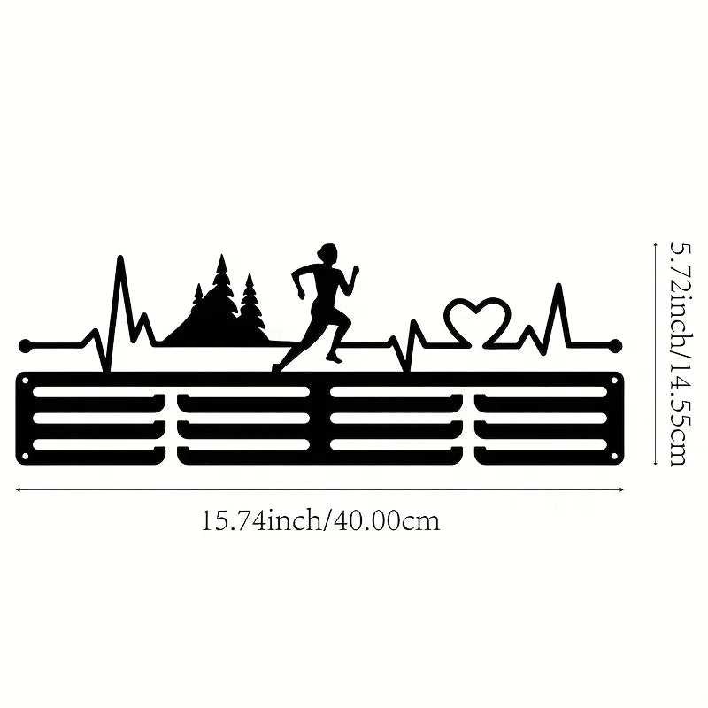 1pc Bohemian Style Metal Medal Hanging Rack, Marathon Runner Display for Medals & Hats, Home Decor for Living Room, Kitchen, Of