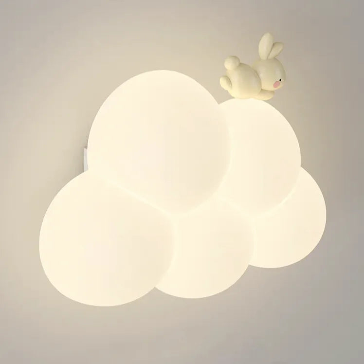 JIANKEXING New Cloud Wall Lamps Cream Style Cartoon Bedroom Bedhead Eye Protection Study Children's Room Warm Lighting Fixtures