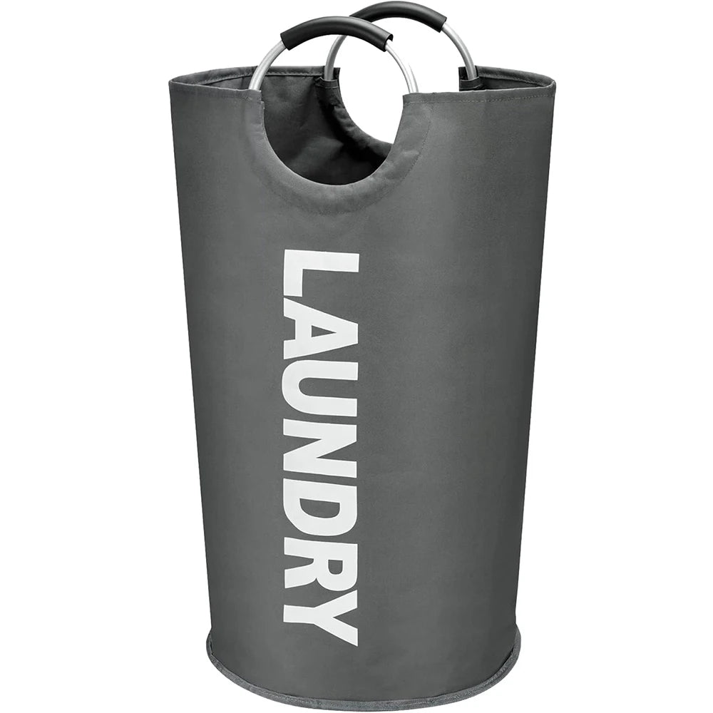 LMETJMA 90L Large Laundry Basket Waterproof Laundry Hamper Collapsible Tall Clothes Hamper Family Foldable Washing Bin