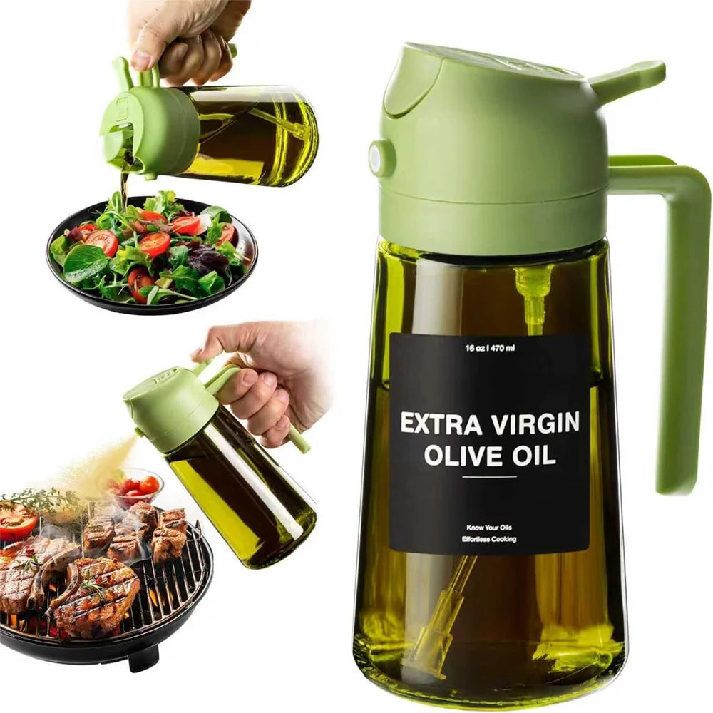 470 ML Oil Sprayer for Cooking, 2-in-1