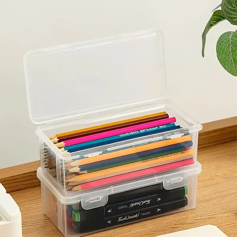 4-pack large-sized transparent PP storage boxes with lids, dustproof, moisture-proof, sturdy, and durable, ideal for organizing