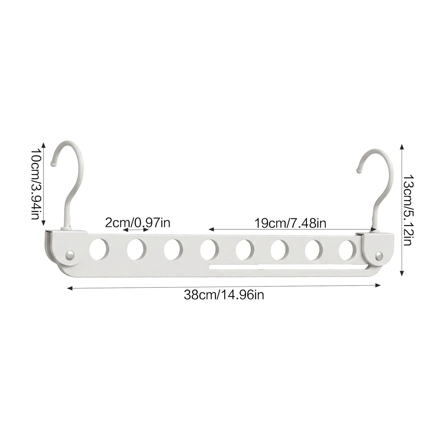 6/7/8 Holes Storage Rack for Clothes Hanger Organizer Foldable Rotatable Metal Hangers Storage Rack Wardrobe Space Saver Hook