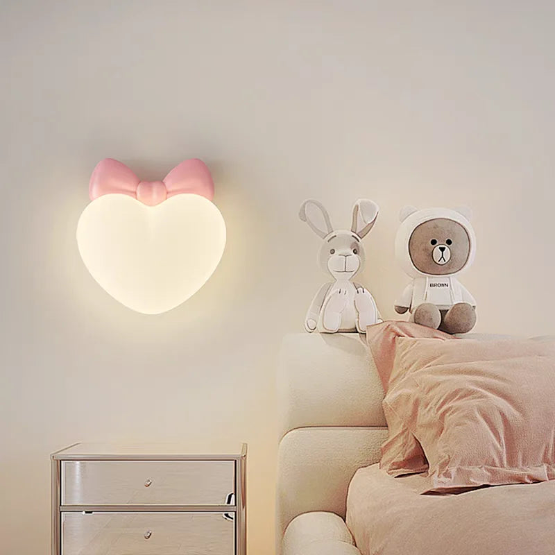 JIANKEXING New Cloud Wall Lamps Cream Style Cartoon Bedroom Bedhead Eye Protection Study Children's Room Warm Lighting Fixtures
