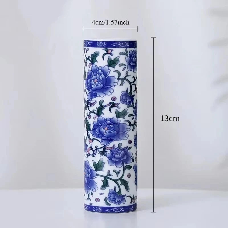 DXUIALOI Chinese antique mini applique small vase ceramic crafts living room desktop hydroponic vase home decoration