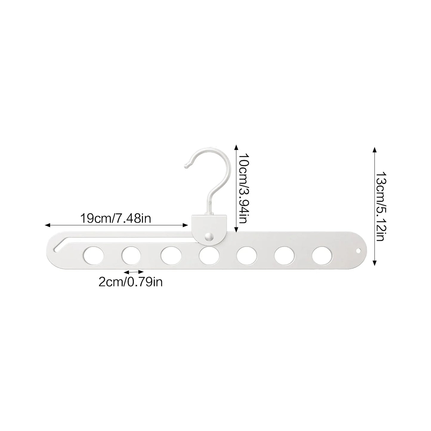 6/7/8 Holes Storage Rack for Clothes Hanger Organizer Foldable Rotatable Metal Hangers Storage Rack Wardrobe Space Saver Hook