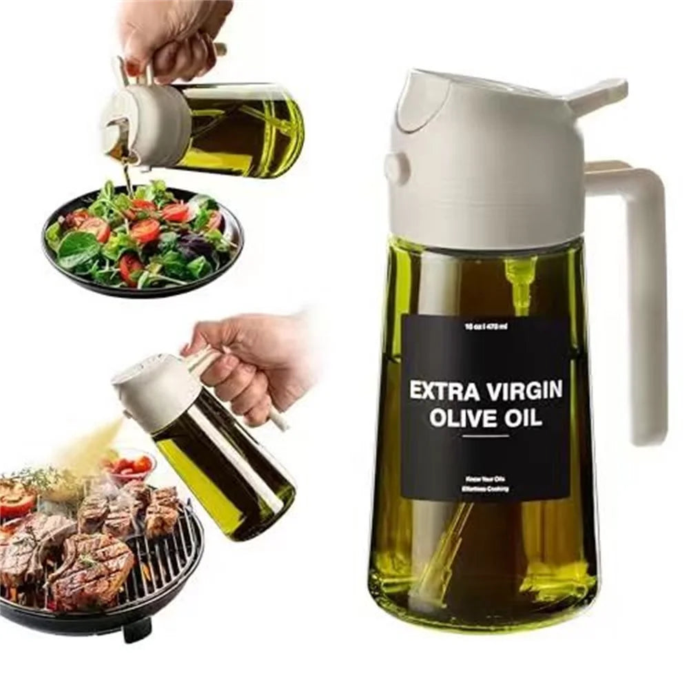 470 ML Oil Sprayer for Cooking, 2-in-1
