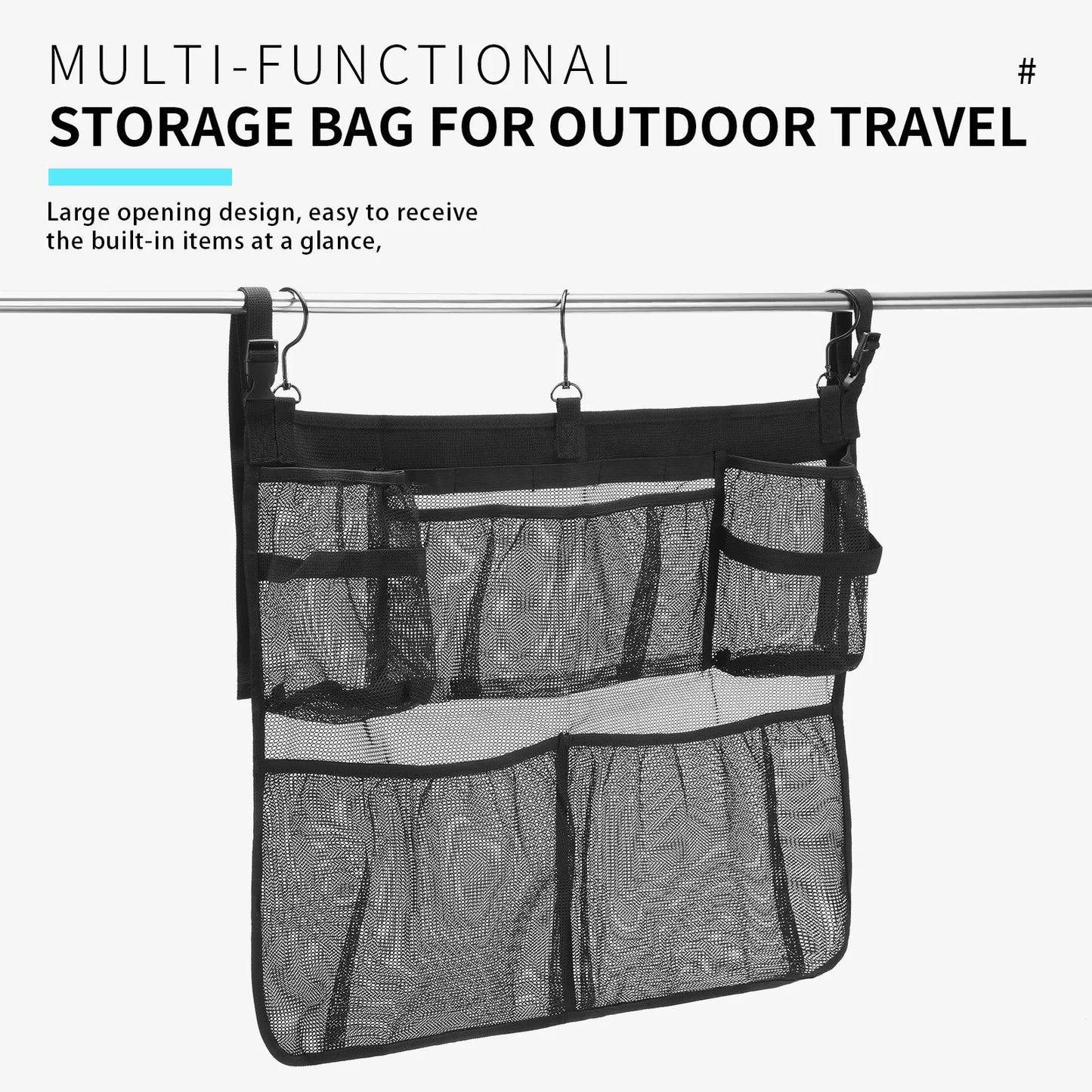 Summer Hot Selling Multifunctional Outdoor Swimming Pool Hook Storage Bag Toy Storage Bag Extra Large Bath Hanging Mesh Bag