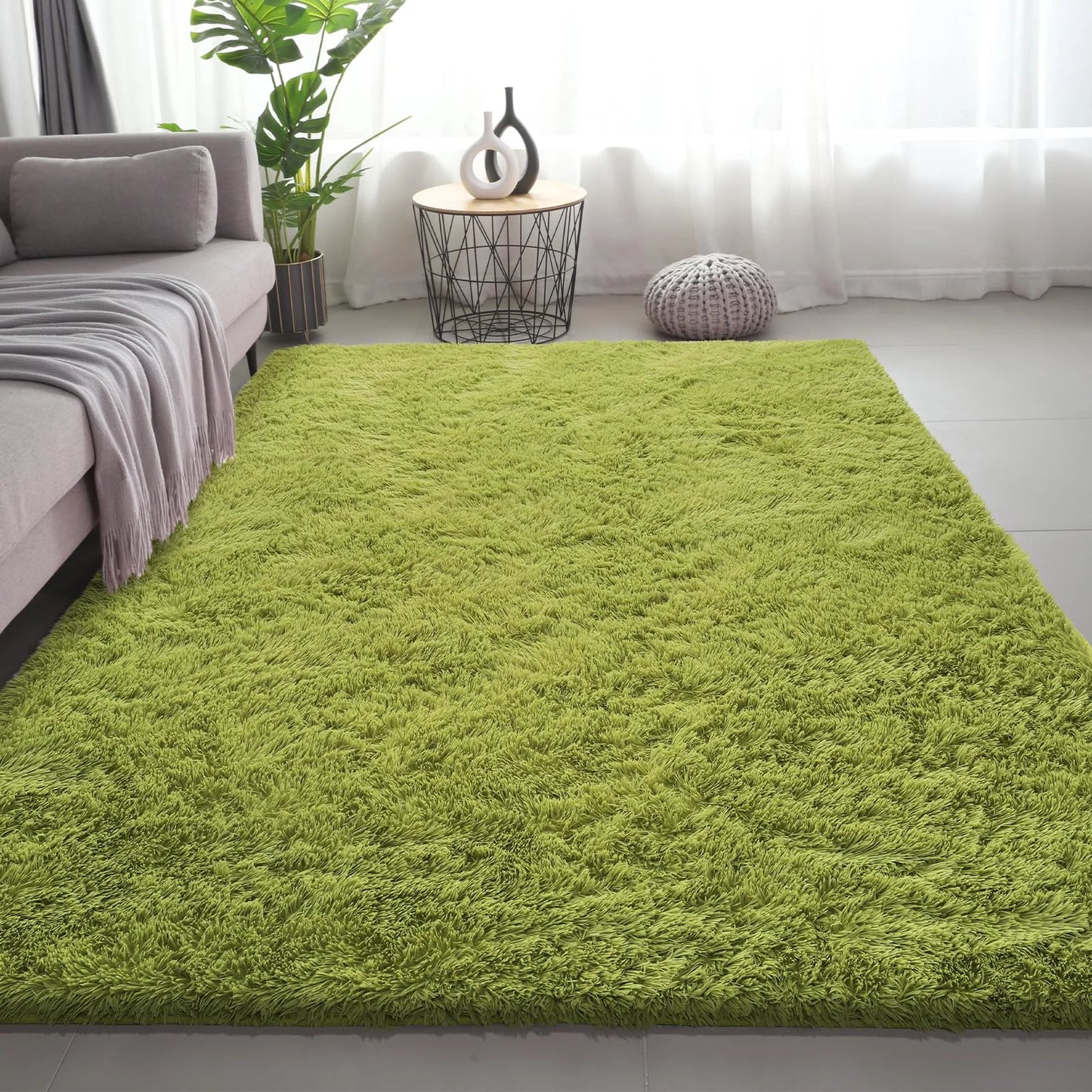 VIKAMA Ultra-Soft Puffy Rug, Bedroom & Living Room Indoor Floor Mat, Nursery Carpet, Children's Girls' Room Home Decor