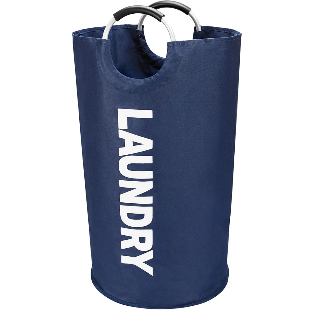 LMETJMA 90L Large Laundry Basket Waterproof Laundry Hamper Collapsible Tall Clothes Hamper Family Foldable Washing Bin