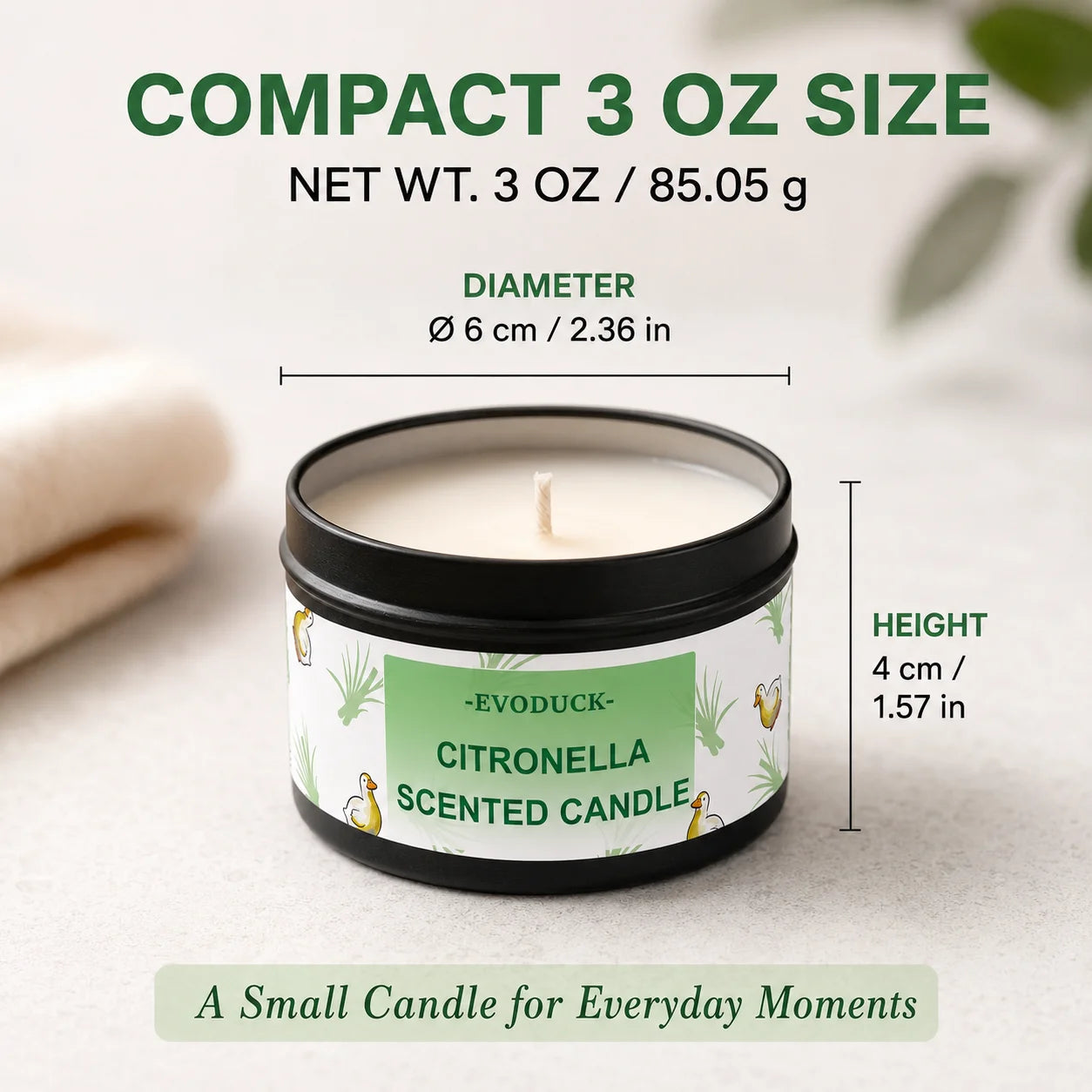 Citronella Candle Outdoor, Fresh Lemongrass Scented Candle for Backyard Patio Garden BBQ Picnic Camping Summer Party Home Decor