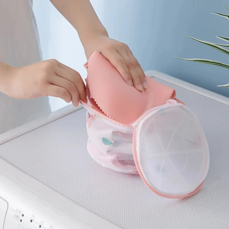 6Pcs Laundry Bags Set Dirty Clothes Organize Pouch Cute Print Washing Bags Fine Mesh For Clothing Protect Bathroom Laundry Set