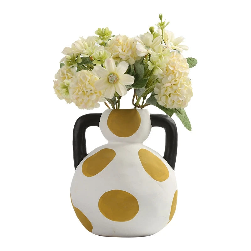 Ceramic Vase Ornaments Foyer Decoration Art Flower Arrangement Nordic Home Desktop Craftts Dry