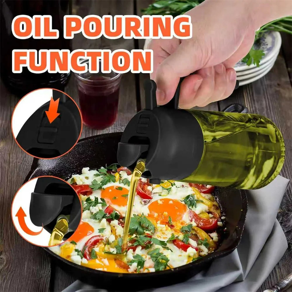 470 ML Oil Sprayer for Cooking, 2-in-1