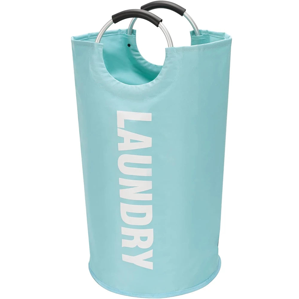 LMETJMA 90L Large Laundry Basket Waterproof Laundry Hamper Collapsible Tall Clothes Hamper Family Foldable Washing Bin