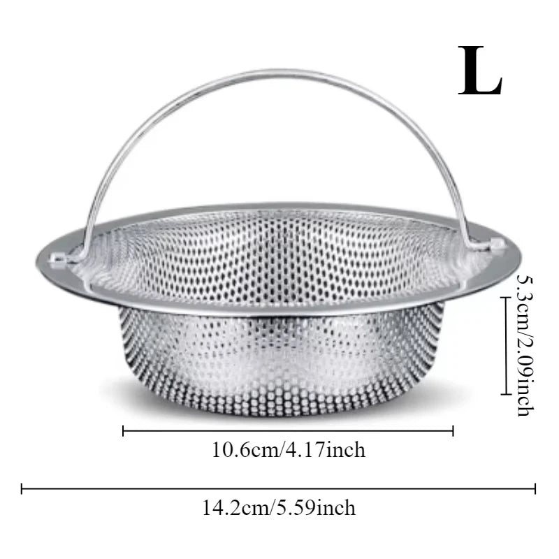Stainless Steel Bathtub Hair Catcher Stopper Shower Drain Hole Filter Trap Kitchen Metal Sink Strainer Floor Drain